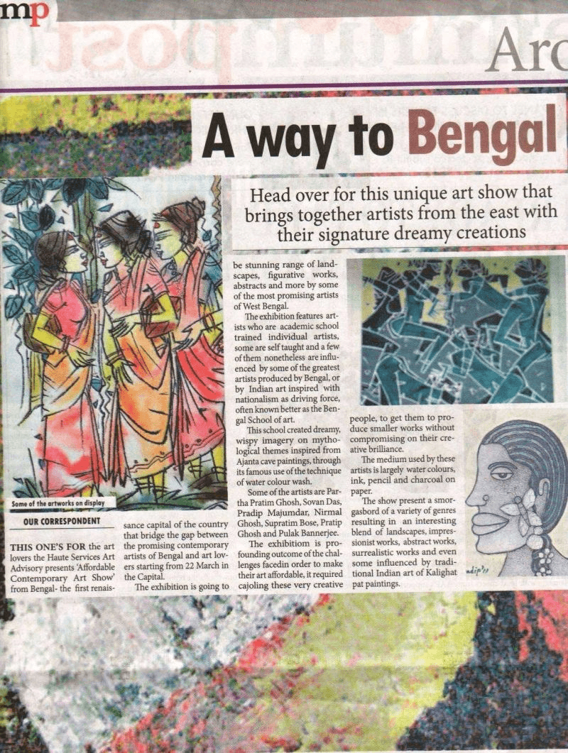 Contemporary Affordable Art Show - Newspaper Feature April 2014, Haute Services media coverage