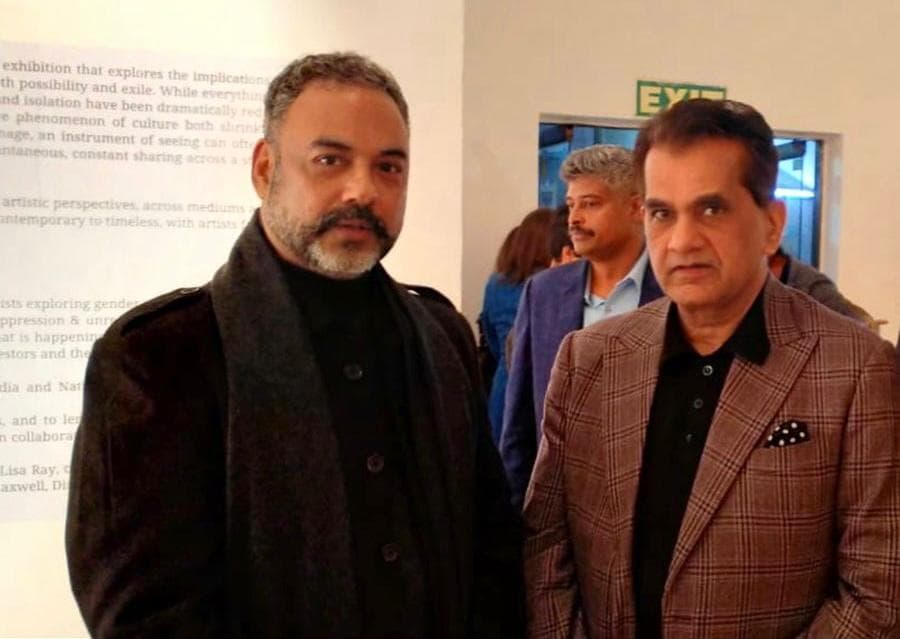 Haute Services founder Maneesh Baheti pictured with a celebrity at a luxury lifestyle or hospitality event