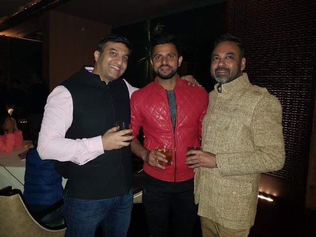 Haute Services founder Maneesh Baheti with a notable personality at a luxury brand or cultural gathering