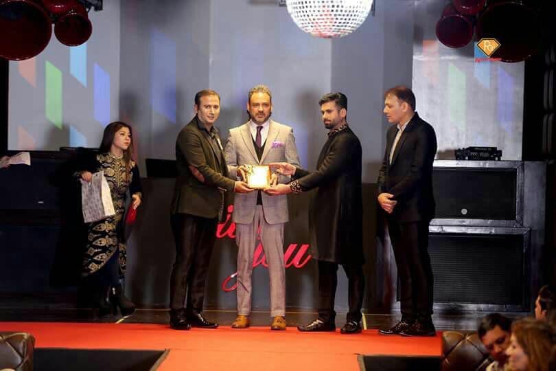 Haute Services founder Maneesh Baheti with a celebrity at a prestigious gathering