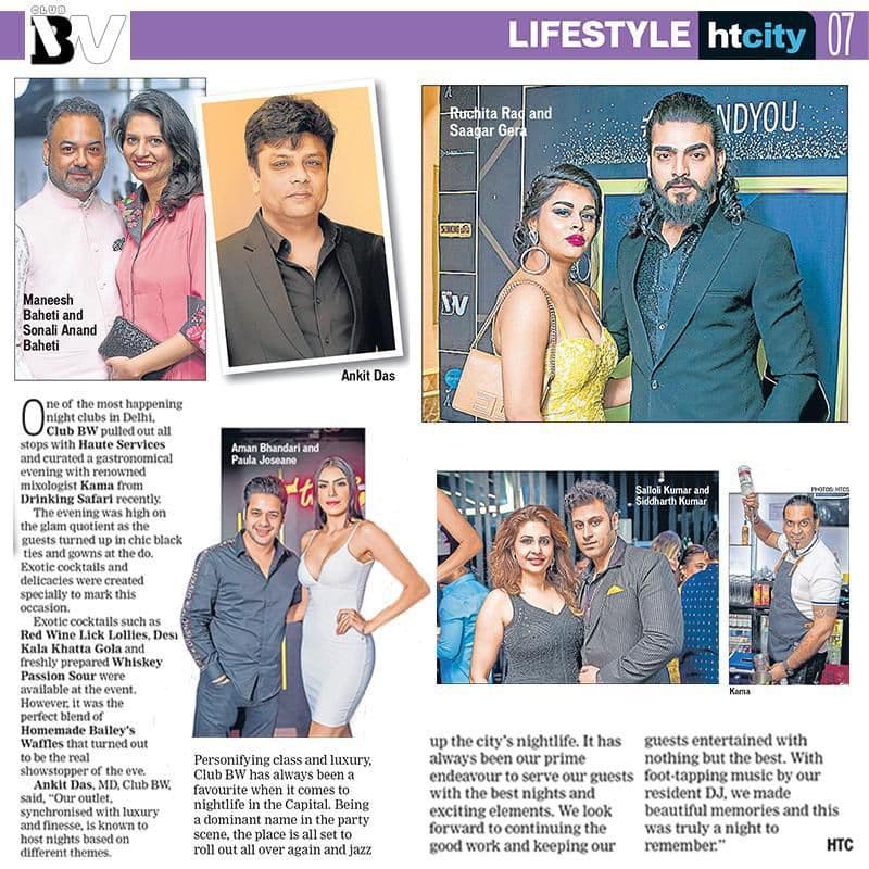 Press clipping documenting Haute Services book launches and literary curation