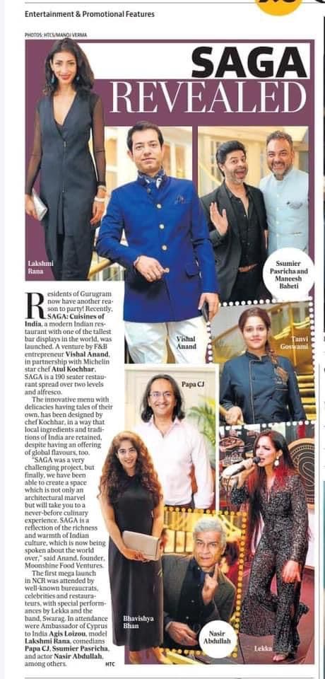 Press clipping documenting Haute Services culinary festivals and lifestyle events