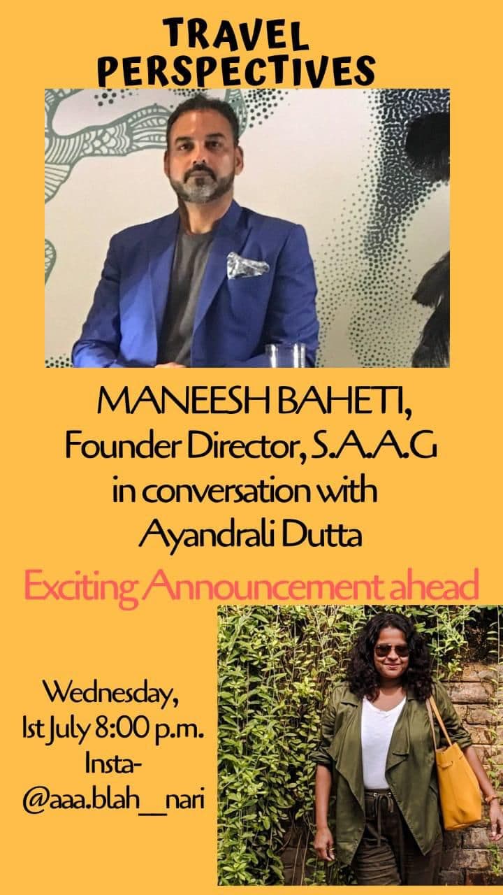 Podcast promotional poster featuring Haute Services founder Maneesh Baheti discussing gastronomy and hospitality industry insights