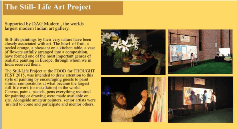 The Still-Life Art Project - Curatorial Initiative at Food For Thought Fest 2015, Haute Services curatorial footprint