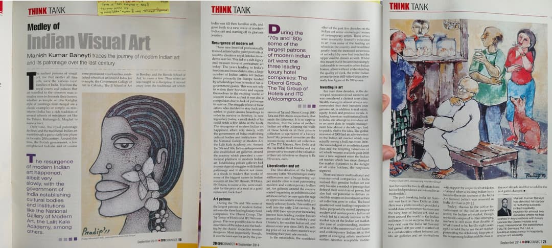 Medley of Indian Visual Art - CFO Connect September 2014, Haute Services media coverage