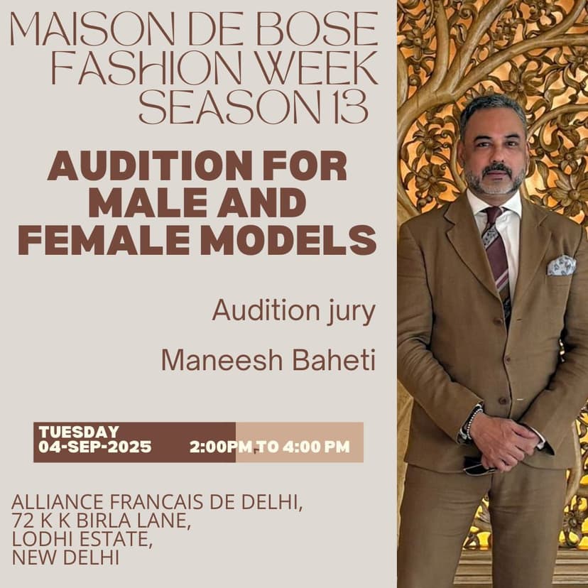 Maison de Bose Fashion Week – Jury - Audition Jury Alliance Française, Delhi 2025, Haute Services fashion and lifestyle