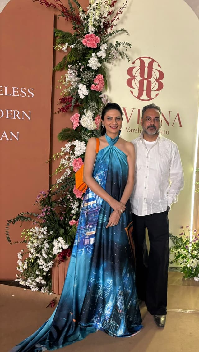 Maneesh Baheti and Sonali Anand Baheti at the AWIGNA Luxury Retail Store launch