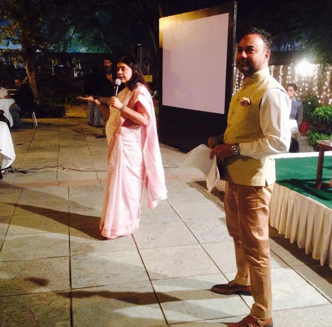 the launch of The Guilt Free Vegan Cookbook by Mala Barua with Mrs Maneka Gandhi as chief guest