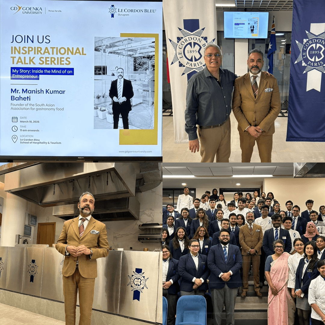 My Story: Inside the Mind of an Entrepreneur - CD Goenka University x Le Cordon Bleu March 18, 2026, Haute Services media coverage