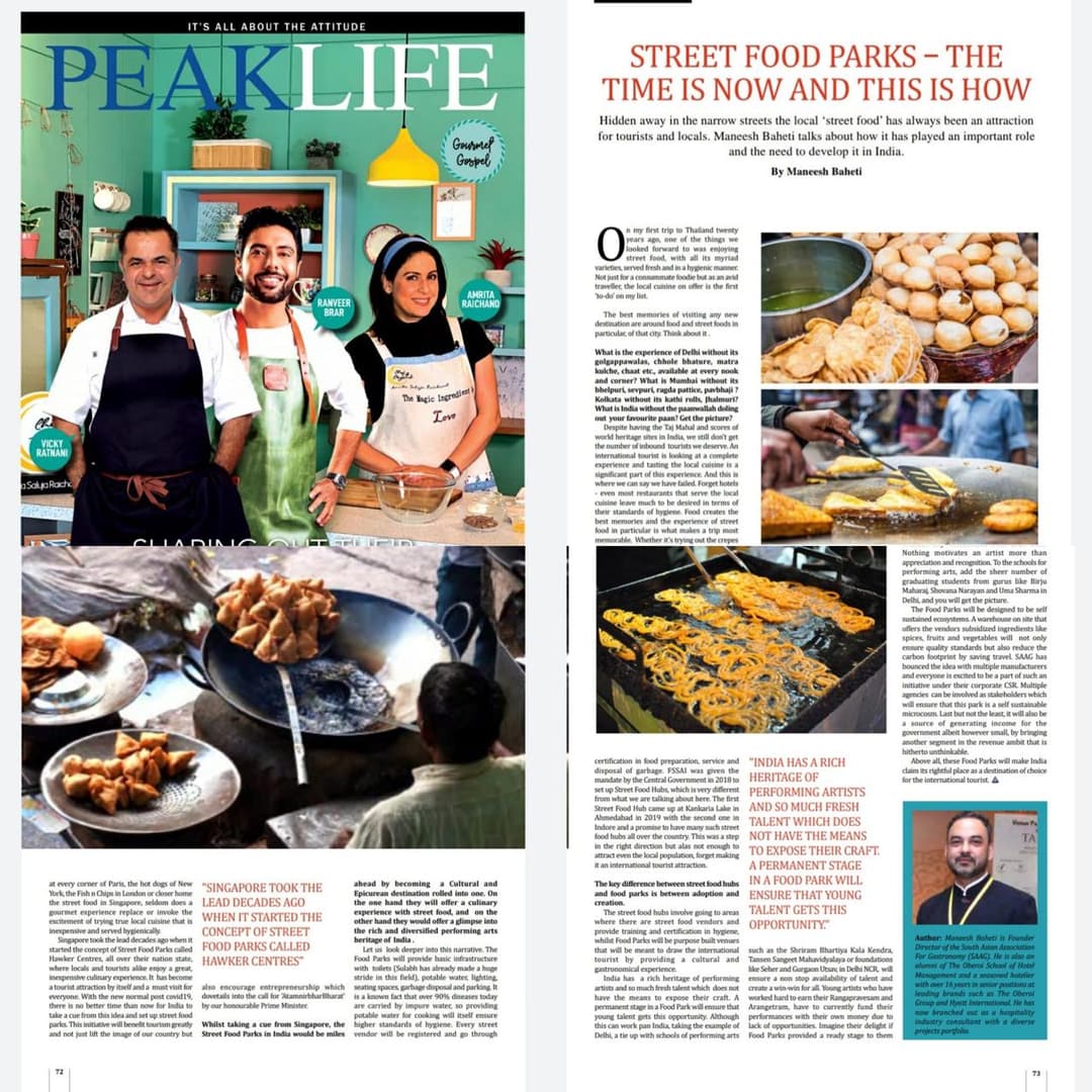 Street Food Parks - The Time Is Ripe - ET Hospitality August 7, 2020, Haute Services media coverage