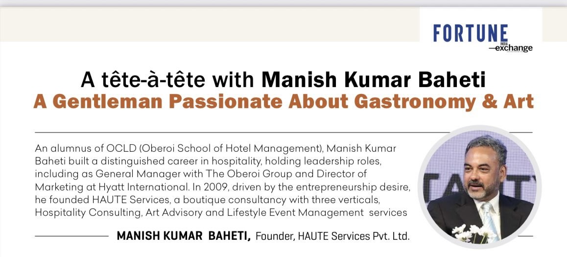 A Gentleman Passionate About Gastronomy & Art